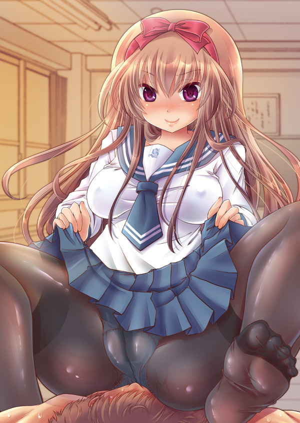 Usubeni Sakurako Original 1girl Blush Bow Breasts